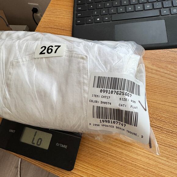 J.Crew 1996 Denim Trouser Jeans WMNS 29P White Hi-Rise Zip Fly Wide-leg Stretch - Picture 9 of 9